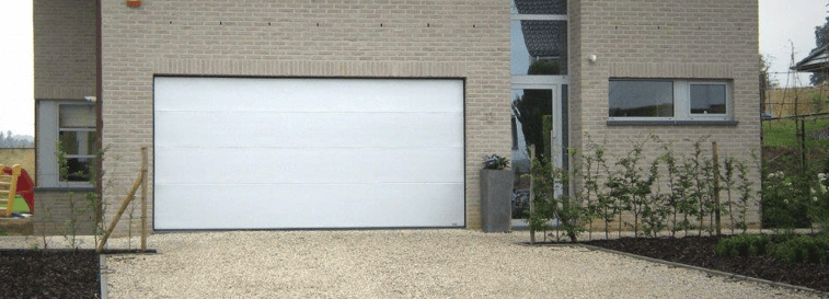 Porte de garage sectionnelle - Châssis PVC - Volets Aluminium - FT Châssis